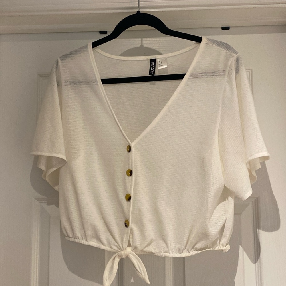 Cream colored crop top